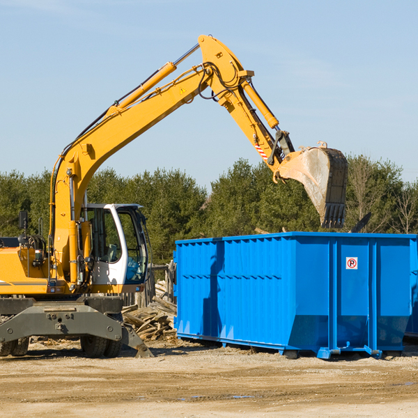 what size residential dumpster rentals are available in Nabb